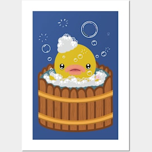 Duck bubble bath time Posters and Art